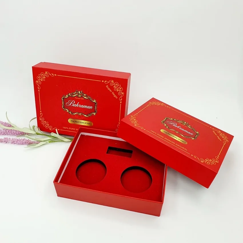 Hộp đựng quà màu đỏ khay tròn