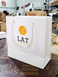 Túi giấy cao cấp màu trắng LAT KITCHEN #28 13 Túi giấy màu trắng đẹp