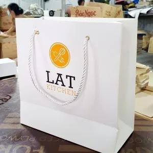 Túi giấy màu trắng đẹp