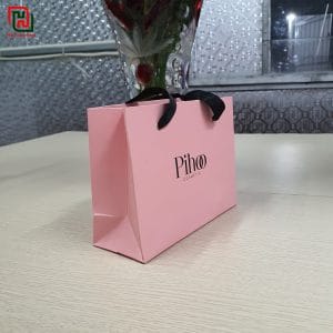Túi giấy đựng quà màu hồng Pihoo #22 14 Túi giấy đựng quà đẹp giá rẻ