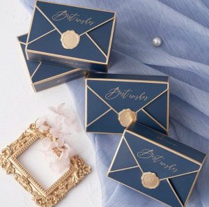 30boxes Blue Envelope Letter Wedding Favor Box Wedding Gift Etsy