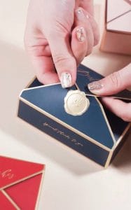 Các bước thiết kế túi đựng vừa đẹp vừa sang 2 30pcs Envelope Letter Wedding Favor Boxes Wedding Gift Boxes Blue