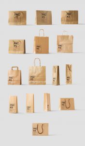 Làm túi đựng hàng từ bìa carton tiết kiệm chi phí 6 Creative Product Mockups