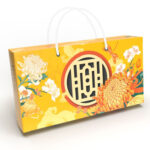 hộp đựng bánh trung thu màu vàng