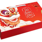 hộp đựng bánh trung thu 2 bánh màu đỏ