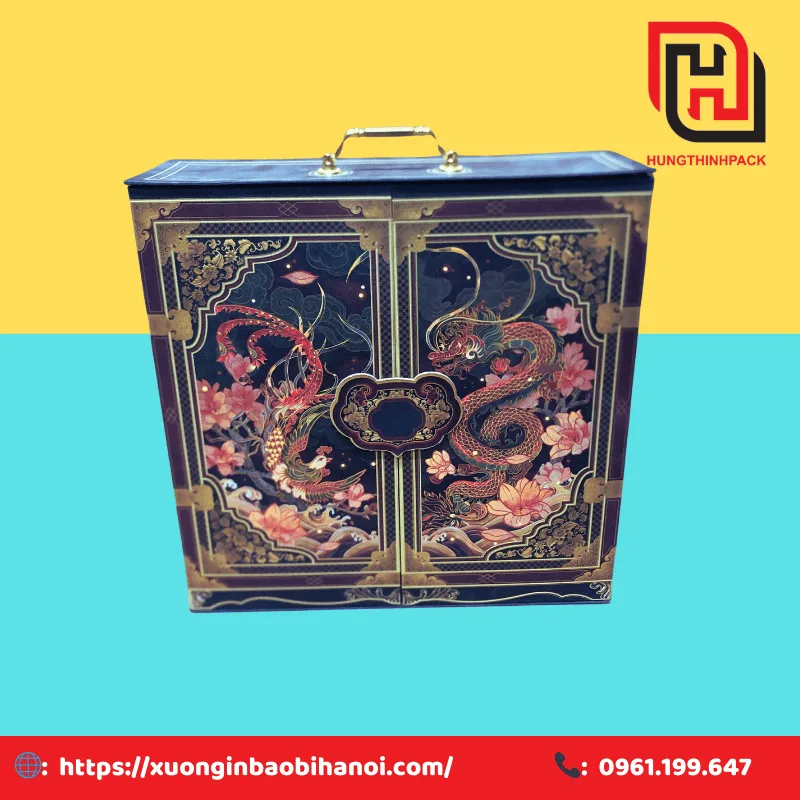Hộp đựng quà tết cao cấp Long Phụng - CC05