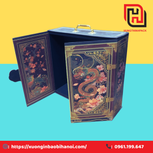 Trang chủ 34 Alternative view of Hộp đựng quà tết cao cấp Long Phụng - CC05