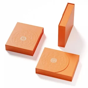 Hộp đựng bánh trung thu màu cam