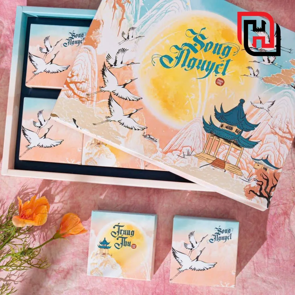 Hộp đựng 6 bánh trung thu Song Nguyệt - TT21 1 Hộp đựng 6 bánh trung thu Song Nguyệt - TT21